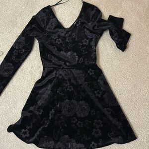 Black velvet dress
